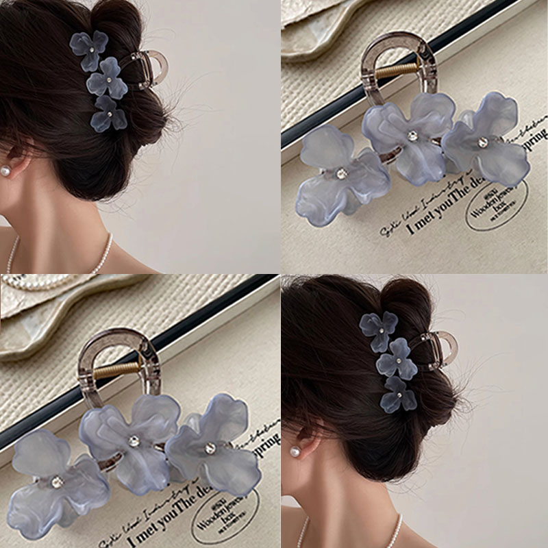 韩系清新花朵！抓夹女高级感夹子