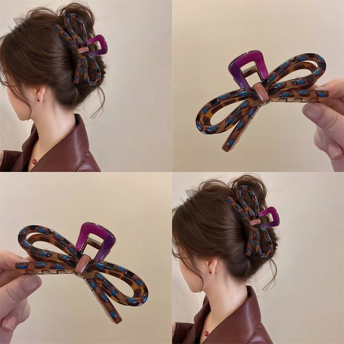 【设计师原创】重工波点蝴蝶抓夹