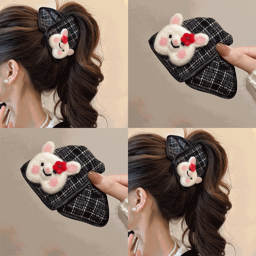 【设计师原创】复古可爱毛毡发夹