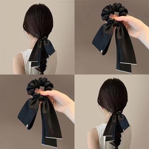 极简主义~飘带发圈头绳公主风高级缎面大肠圈蝴蝶结发饰发绳头饰