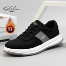 2025秋冬新款 轻质休闲鞋 可选加绒男鞋 系带帆布鞋 板鞋 沙驰运动布鞋