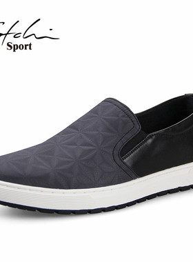 沙驰运动男鞋软底布鞋男士休闲鞋一脚蹬懒人驾车鞋透气帆布鞋板鞋