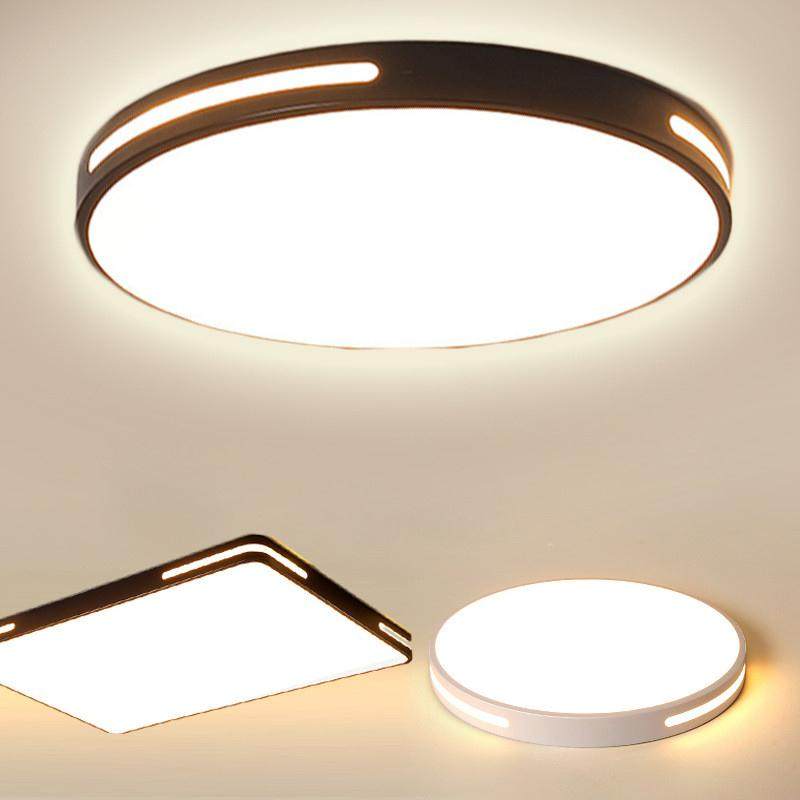 塑料圆形LED吸顶灯卧室灯客厅灯简约现代大气超薄餐厅阳台灯具