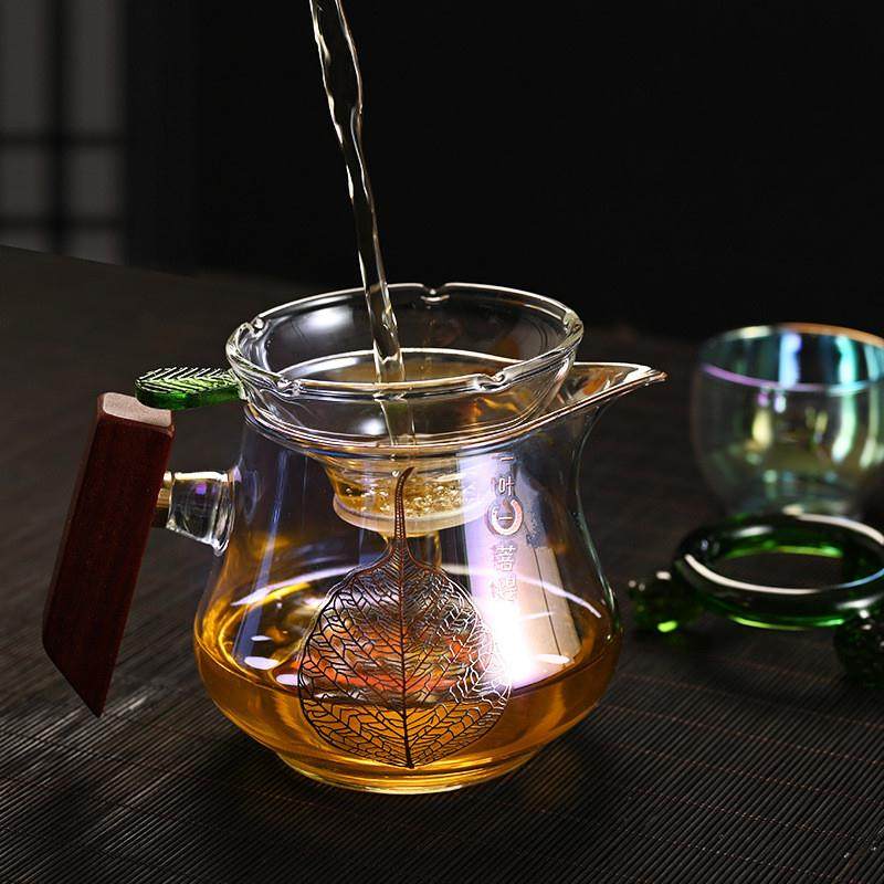 贝彩烧玻璃公道杯加厚耐高温分茶器茶海家用大号功夫茶具配件