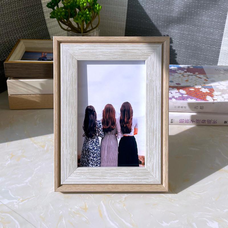 创意儿童相框摆台7 8寸纪念照打印照片简约精致全家福画框摆件刻