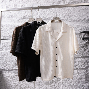 舒适有型 衬衫 外贸男装 通勤百搭纯色宽松休闲短袖 夏季 高阶设计