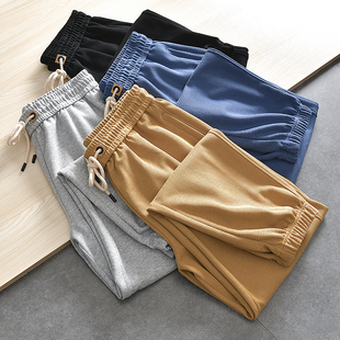 运动束口卫裤 看家货 松紧腰直筒休闲裤 外贸男装 潮 客供针织全棉