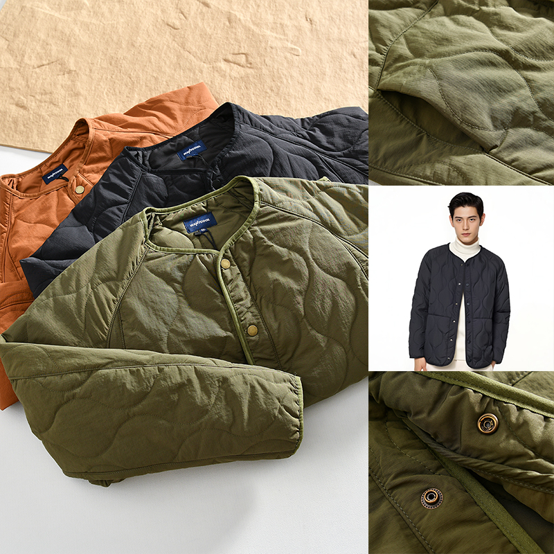 秋冬日系小众薄款夹袄棉服外套