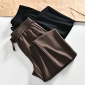 高端休闲卫裤 意奢轻奢 针织羊毛长裤 休闲直筒运动裤 秋冬新品 男士