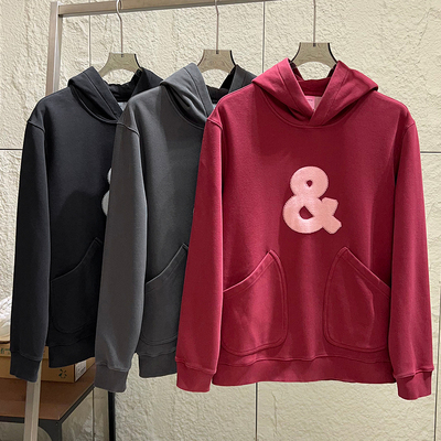 重磅复合绒刺绣宽松加绒连帽卫衣