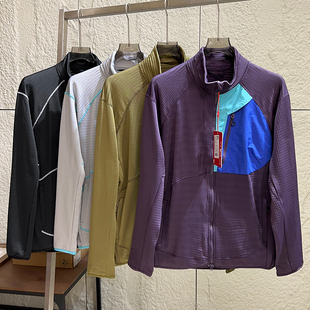 运动抓绒衣保暖立领夹克 秋冬男女情侣款 户外山系 机能撞色口袋