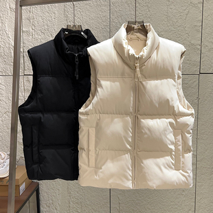 走戏班牙！高蓬松！秋冬男女基础百搭情侣款纯色叠穿保暖棉衣马甲