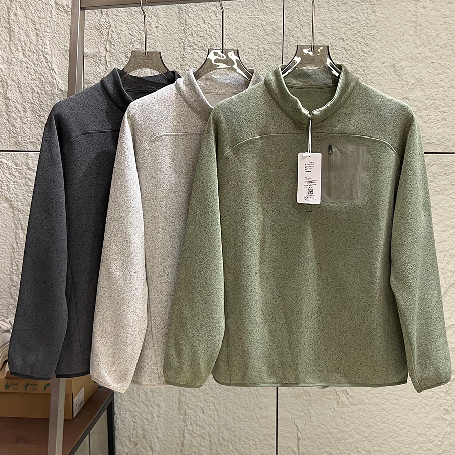 户外舒适保暖半拉链运动卫衣外套