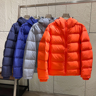 走北美！轻盈高蓬松！冬季男女情侣款户外保暖90绒纯色连帽羽绒服