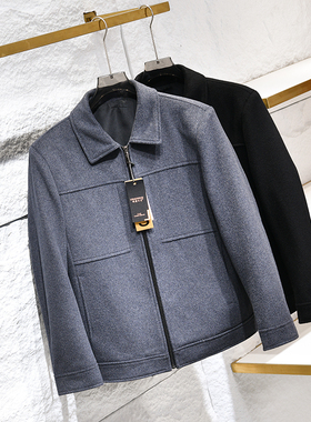 奢享~72.8绵羊毛！柜子8000+！秋冬新品商务休闲翻领毛呢夹克外套