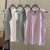 男女运动篮球圆领印花无袖 夏季 背心潮 速干透气 户外山系机能风