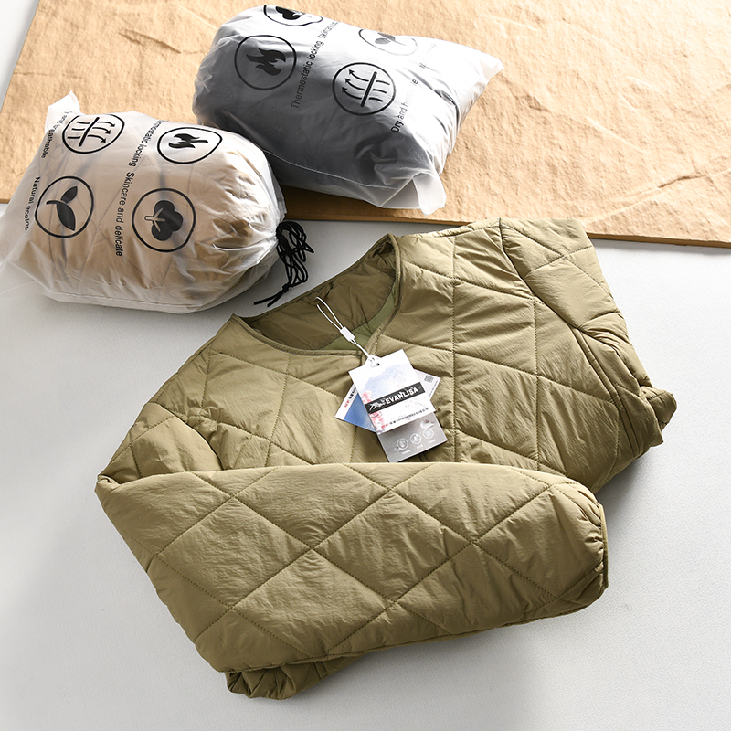 秋冬菱形绗线时尚保暖棉衣外套