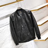 太超值了 百搭棒球领皮衣夹克外套潮 秋冬时尚 质感细腻 外贸男装