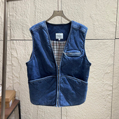 绗缝加厚 冬季 外贸男士 日系咔叽 美式 复古叠穿马甲百搭保暖外套