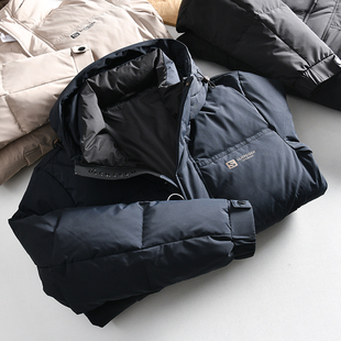 男士 巨暖和 新品 冬季 户外防风雪保暖连帽羽绒服外套潮 蓬松90绒