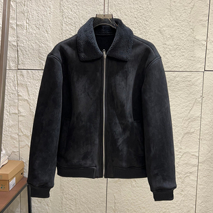 西班芽单！進口麂皮绒！秋冬男士百搭宽松加绒保暖翻领夹克外套潮