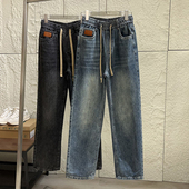 92%高棉 柔软有质感秋季 男士 巨舒服 松紧腰微弹直筒休闲牛仔裤