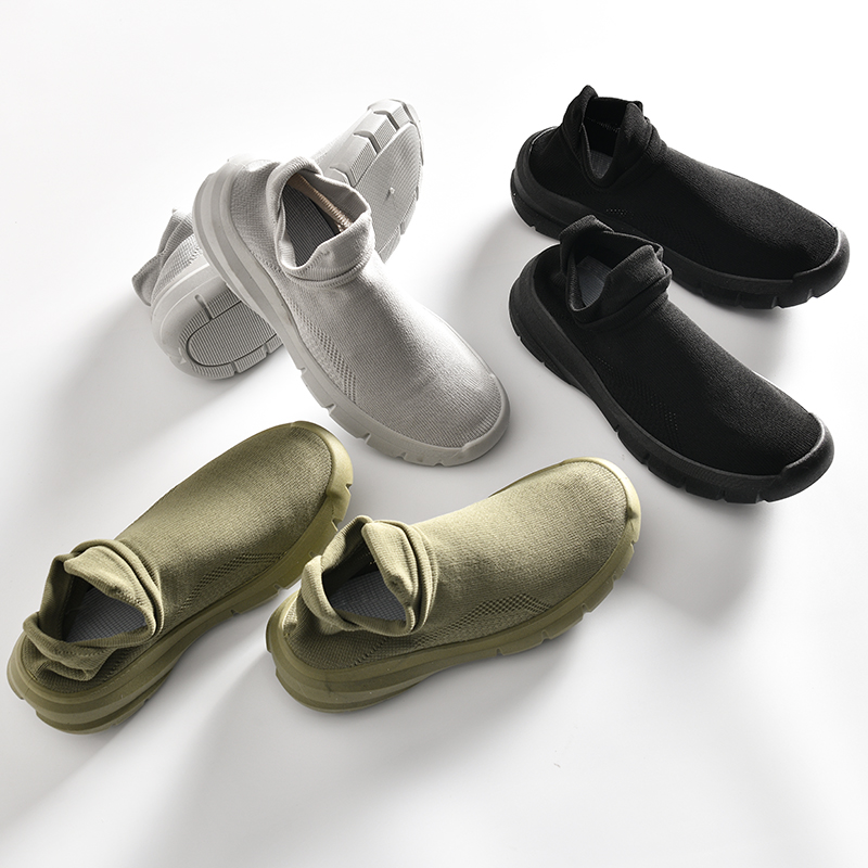 透气轻便一脚蹬飞织网面休闲鞋