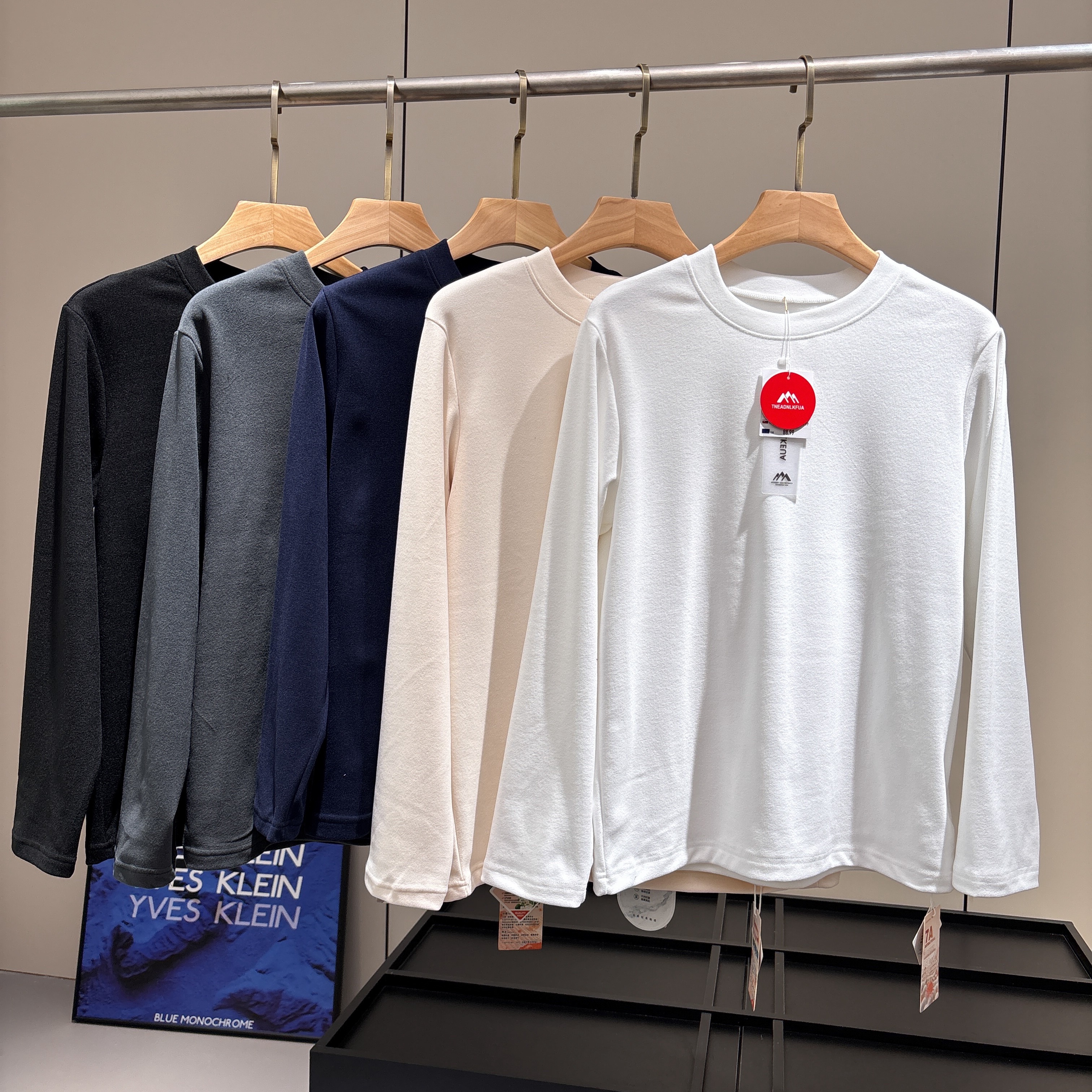 双面德绒亲肤保暖百搭圆领长袖T