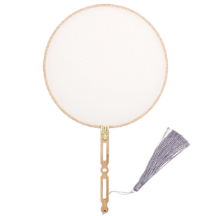 空白真丝团扇熟绢中国古风书画创作书法扇面diy绘画刺绣复古宫廷