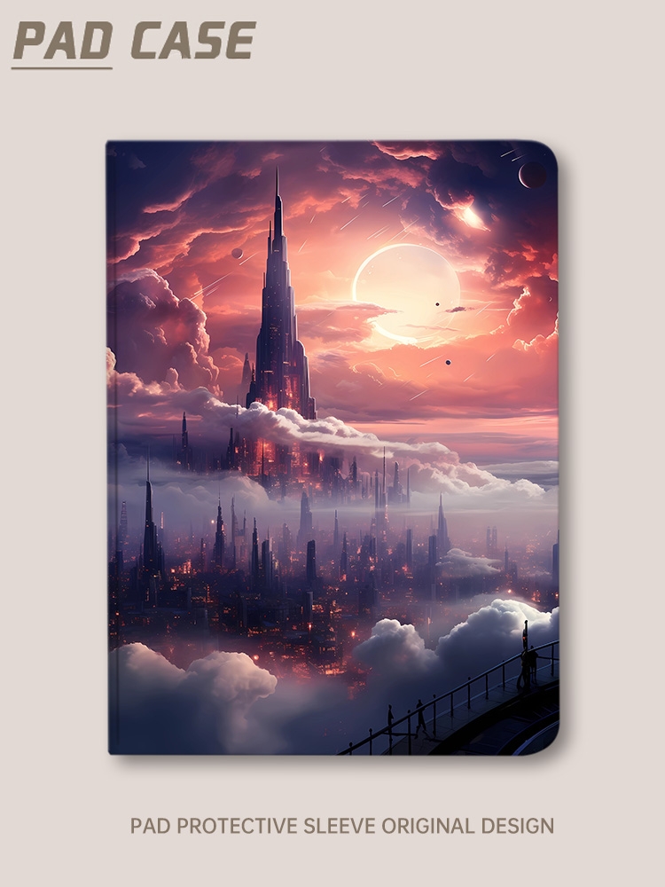 灵鸥硅胶科技风华为平板笔槽皮套