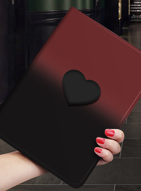 适用2021苹果ipad7平板10.2英寸6air5保护套4壳九10代8撞色爱心mini2pro3/1三折ipadpro11/12.9mini6带笔槽9