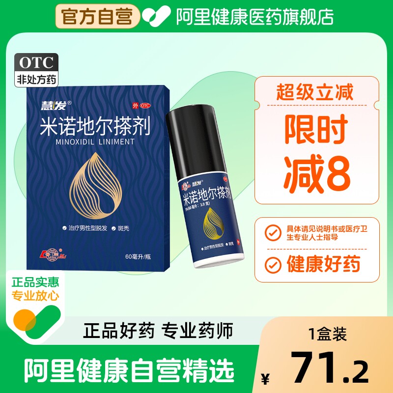 鲁南米诺地尔搽剂5%非酊增发防脱发生发育发液男性官方旗舰店正品