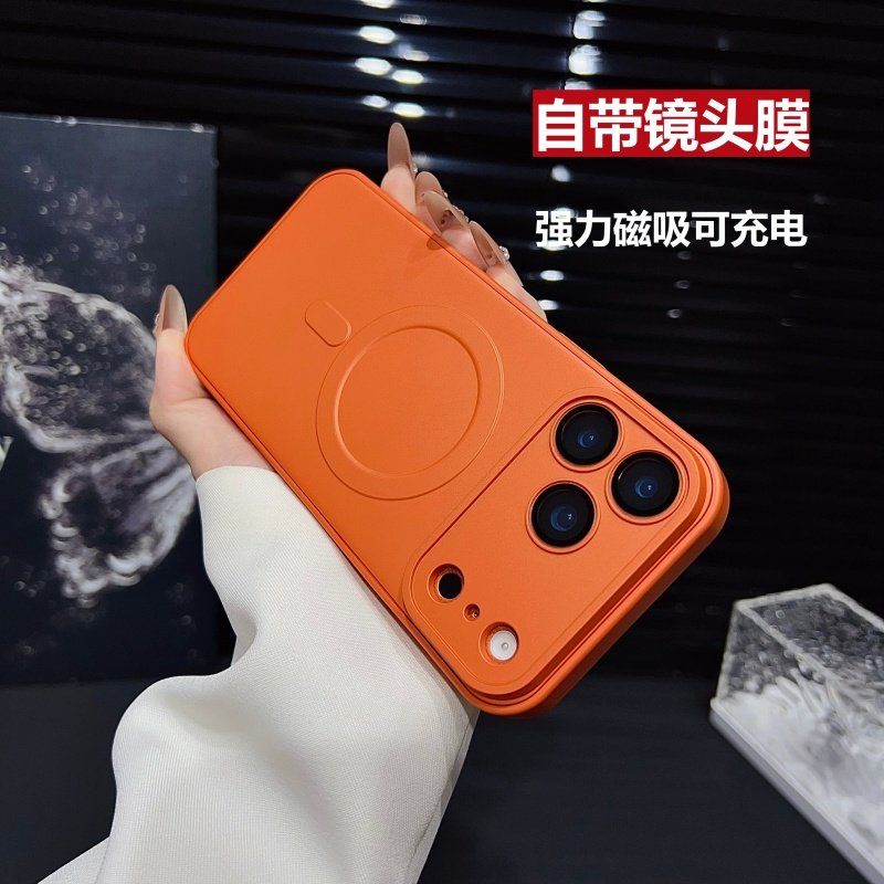 适用苹果17promax手机壳iPhone16pro磁吸15镜头全包14防摔13带镜头膜12磨砂11耐脏16plus不沾指纹17air保护套