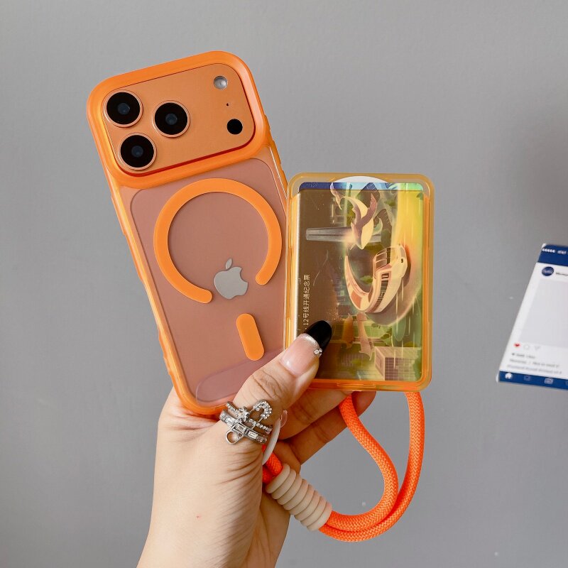 适用于苹果17promax手机壳iPhone16pro彩色透明15全包防摔14抗指纹13磨砂12磁吸11卡包手绳16plus保护套17air