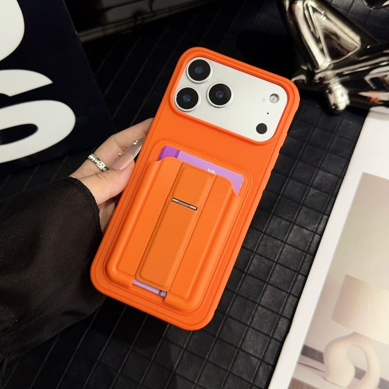 适用苹果17promax卡包手机壳苹果iPhone16pro带支架式15插卡槽14卡套一体13证件卡夹16plus大孔全包防摔17air