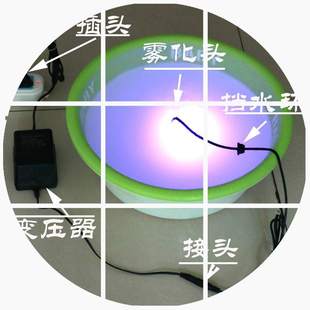 加湿器风水轮流水喷泉招财摆件客厅喷雾器假山水景鱼缸鱼池雾化器