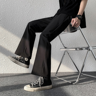 直筒长裤 子日系vibe风炸街微喇西装 男垂坠感阔腿裤 英伦痞帅小西裤
