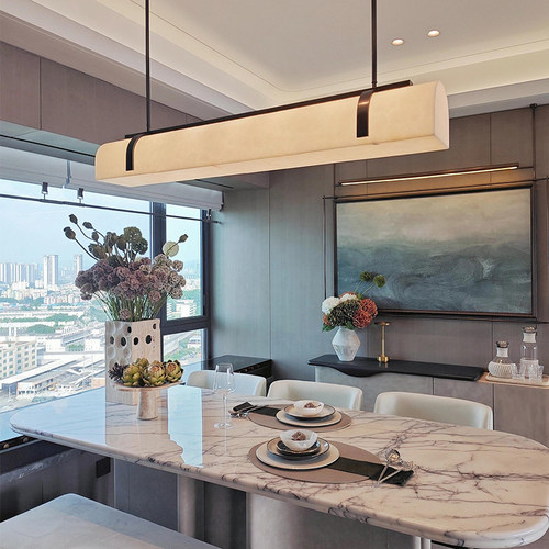 新款餐厅仿云石吊灯高级别墅灯