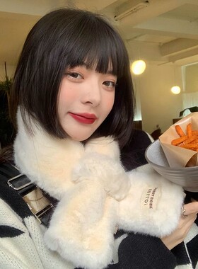 苏木佰毛毛围巾冬季学生保暖