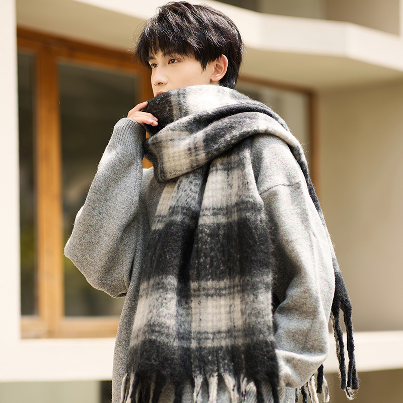 围巾男秋冬保暖披肩外搭韩式百搭