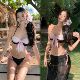 网红同款 小胸钢托聚拢比基尼泳衣女泡温泉夏显瘦辣妹度假沙滩泳装