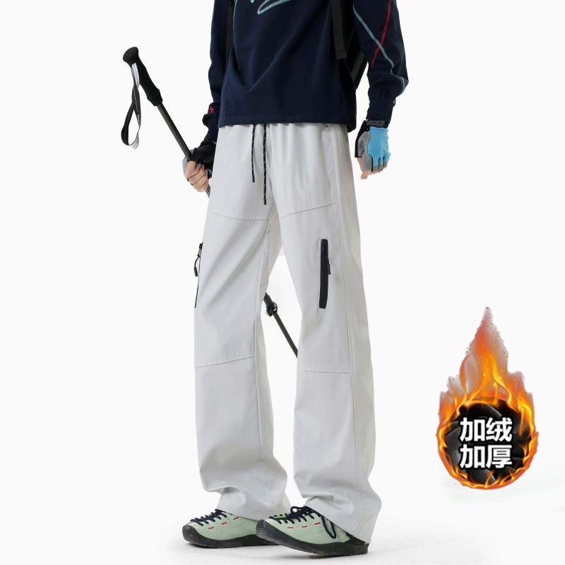 加绒冲锋裤男款冬季东北防寒工装裤子防风防水户外登山滑雪保暖裤