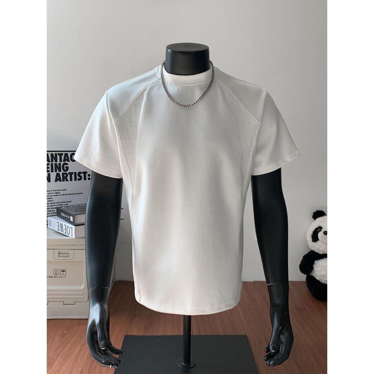 夏季boxy板正修身液态空气层短款T恤正肩短袖美式重磅男款半袖衫