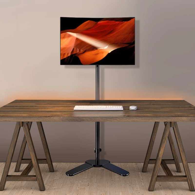 显示器支架底座桌面落地通用升降旋转 电脑台式显示屏幕加高架子