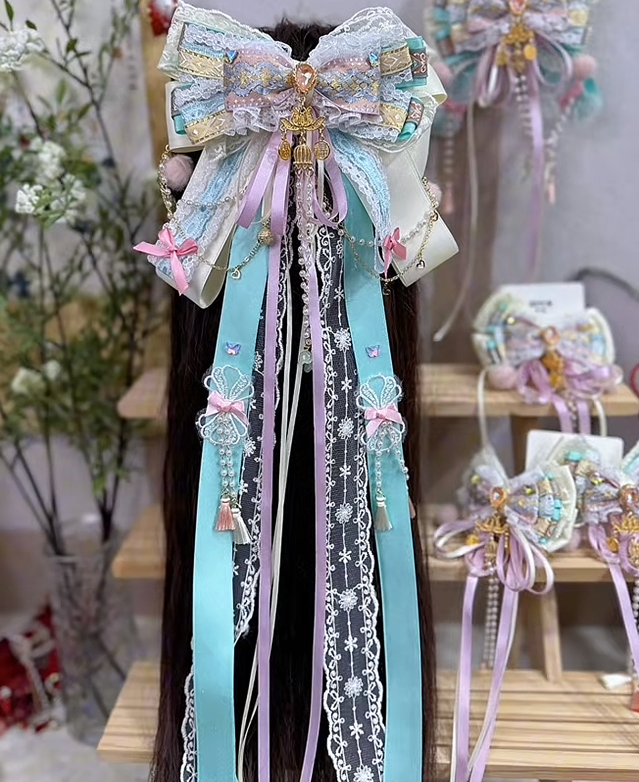 西棠 刺繡蕾絲長飄