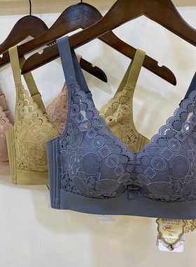 古妃28403中厚小胸聚拢内衣女美背无钢圈调整型性感舒适蕾丝文胸