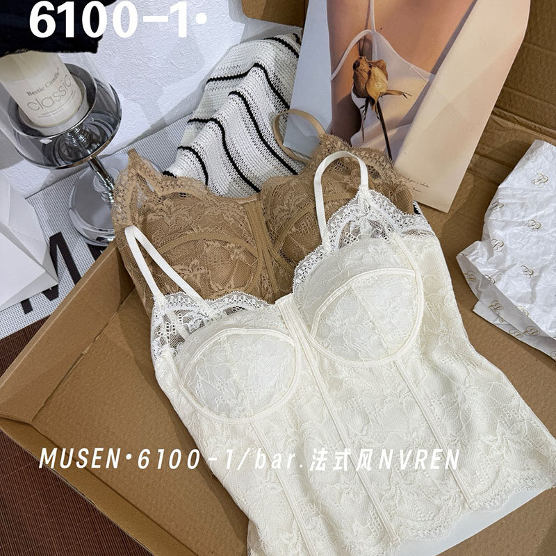 6100-1正品春夏蕾丝吊带背心女带胸垫性感小香风骨线美背修身上衣,女装/女士精品,背心吊带,淘宝优惠券,粉丝福利购,淘宝优惠卷