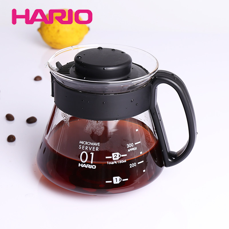 日本原装hario v60手冲壶滴滤式咖啡壶耐热玻璃分享壶刻度花茶壶