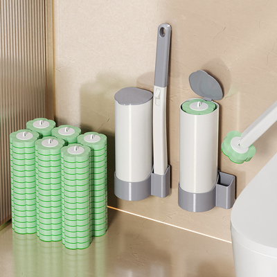 一次性马桶刷带艾草替换头家用壁挂新款可抛式厕所刷子卫生间清洁