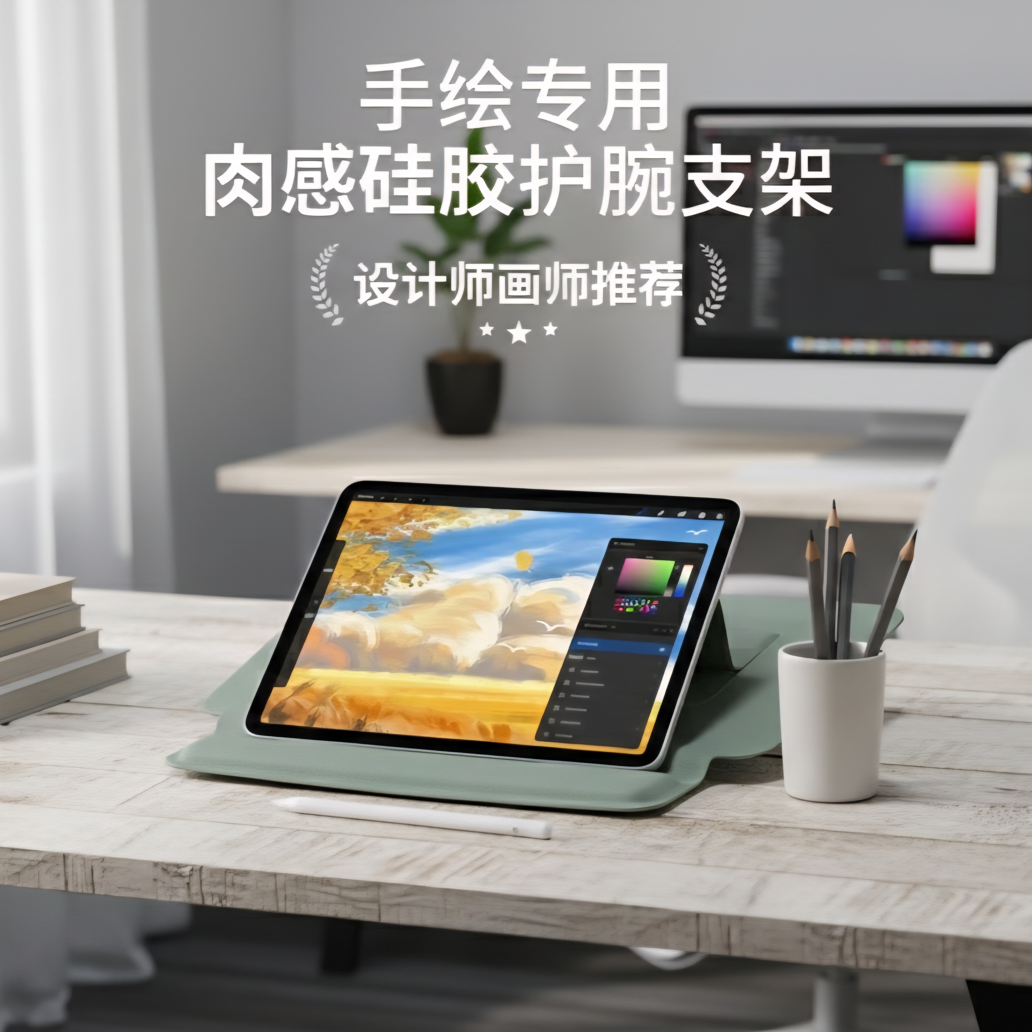 ipad腕托绘画支架便携保护套